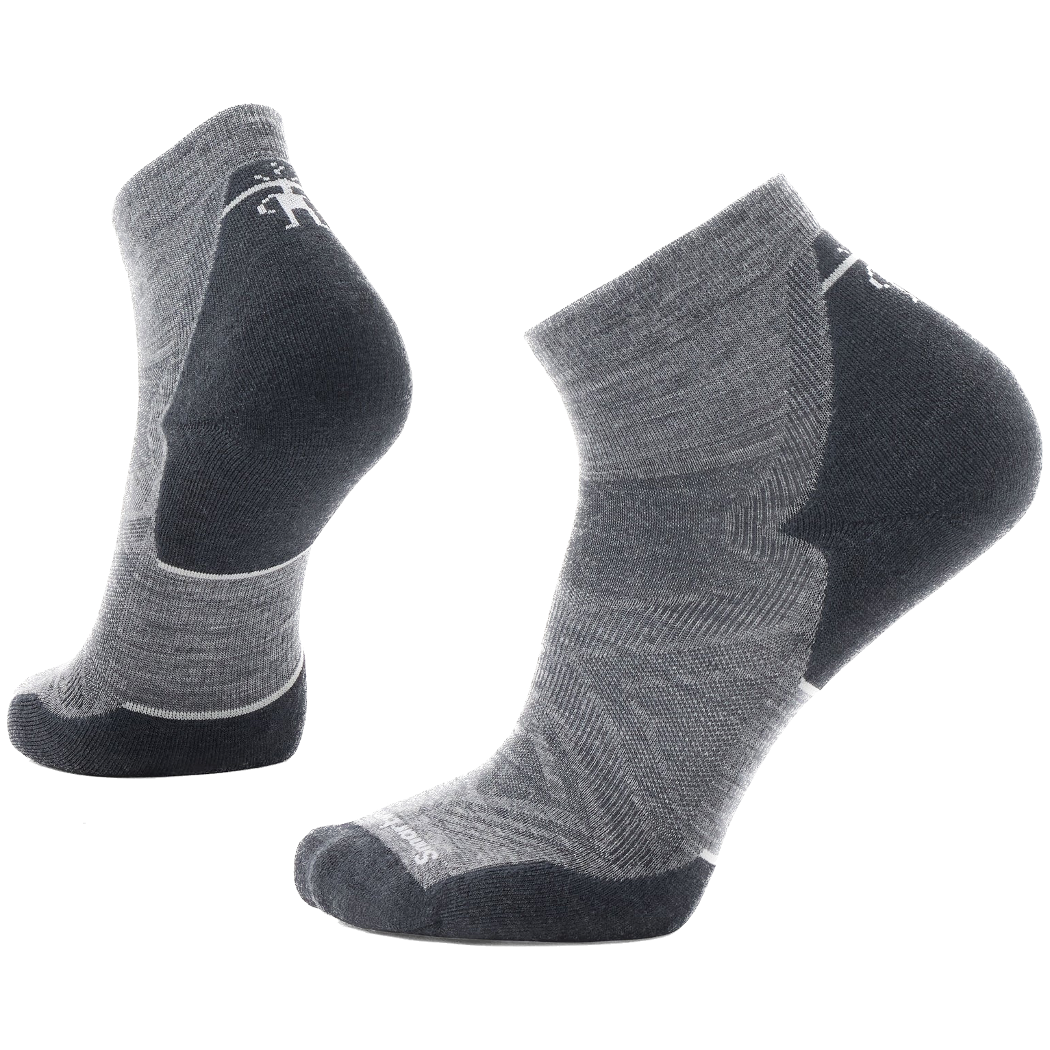 Damskie skarpetki za kostkę Smartwool Run Targeted Cushion Ankle Socks W Rozmiar skarpet: 34-37 / Kolor: czarny/biały