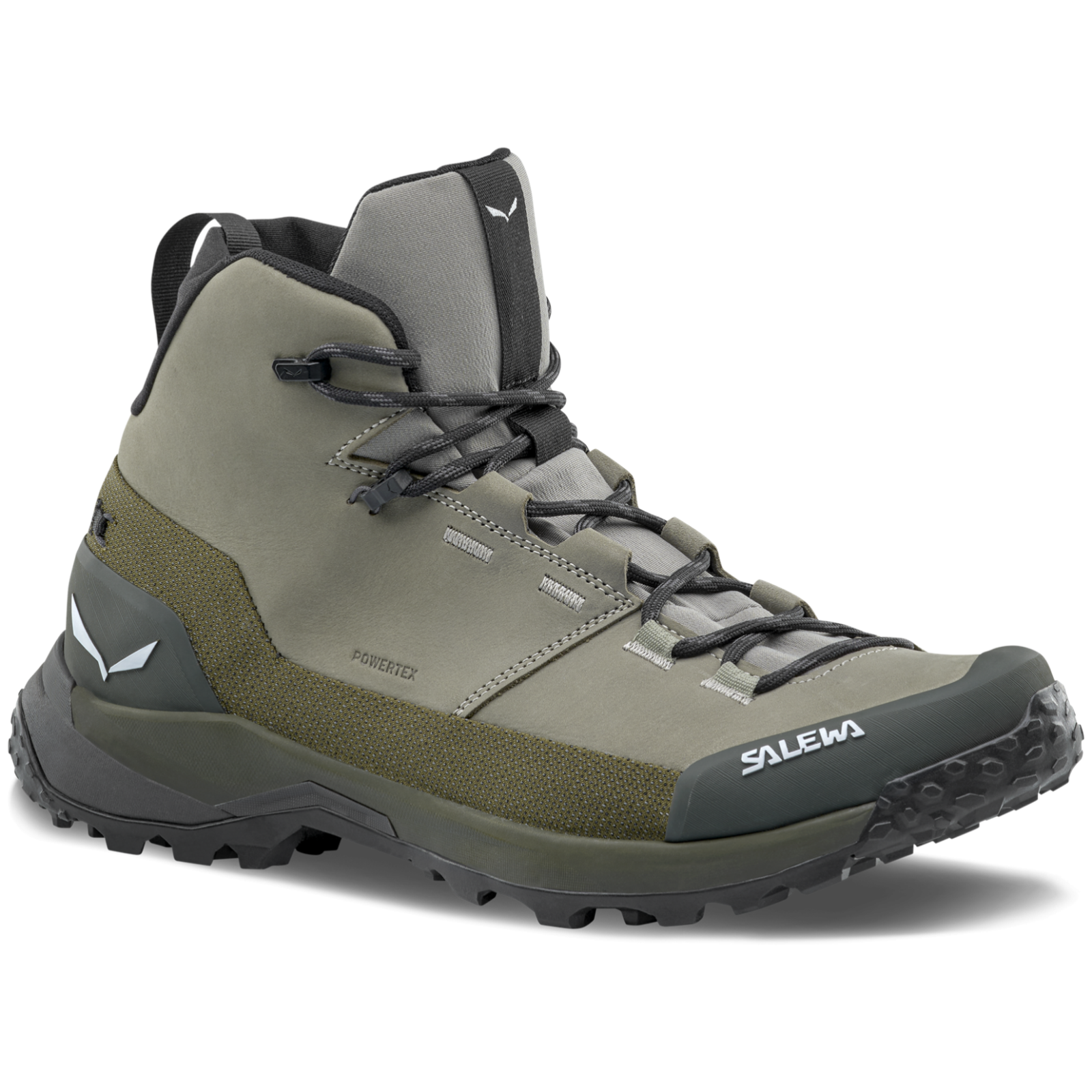Męskie buty turystyczne Salewa Puez Leather Mid Ptx M Rozmiar butów (UE): 44 / Kolor: khaki