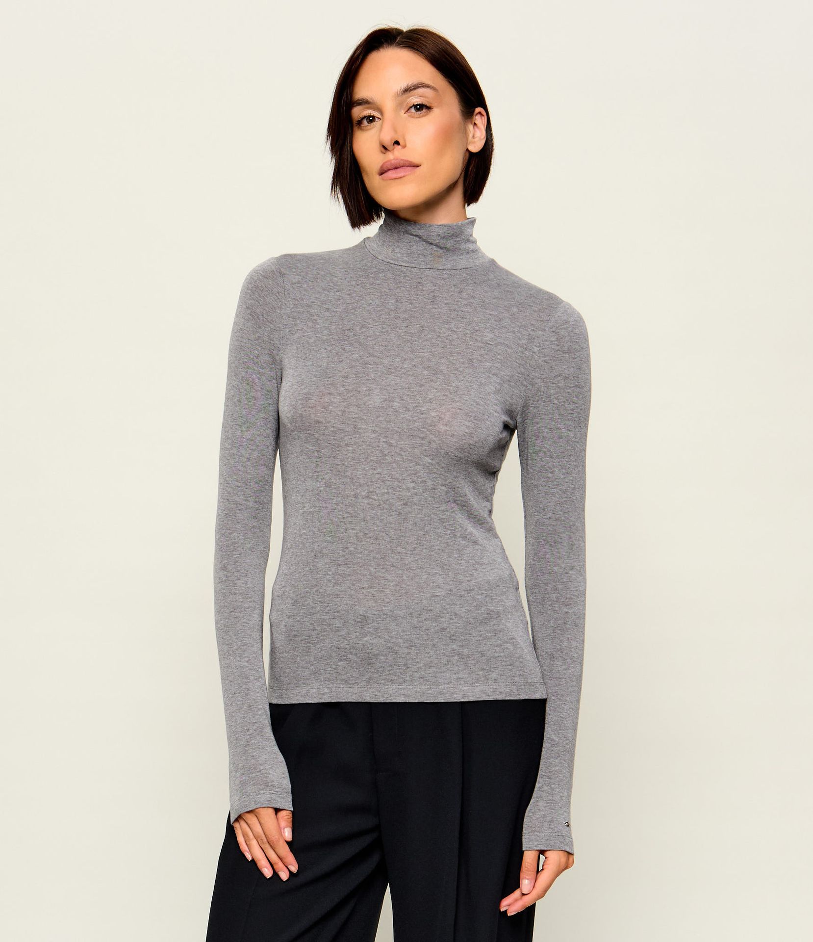 Tommy Hilfiger Półgolf Slim Fit z dodatkiem wełny