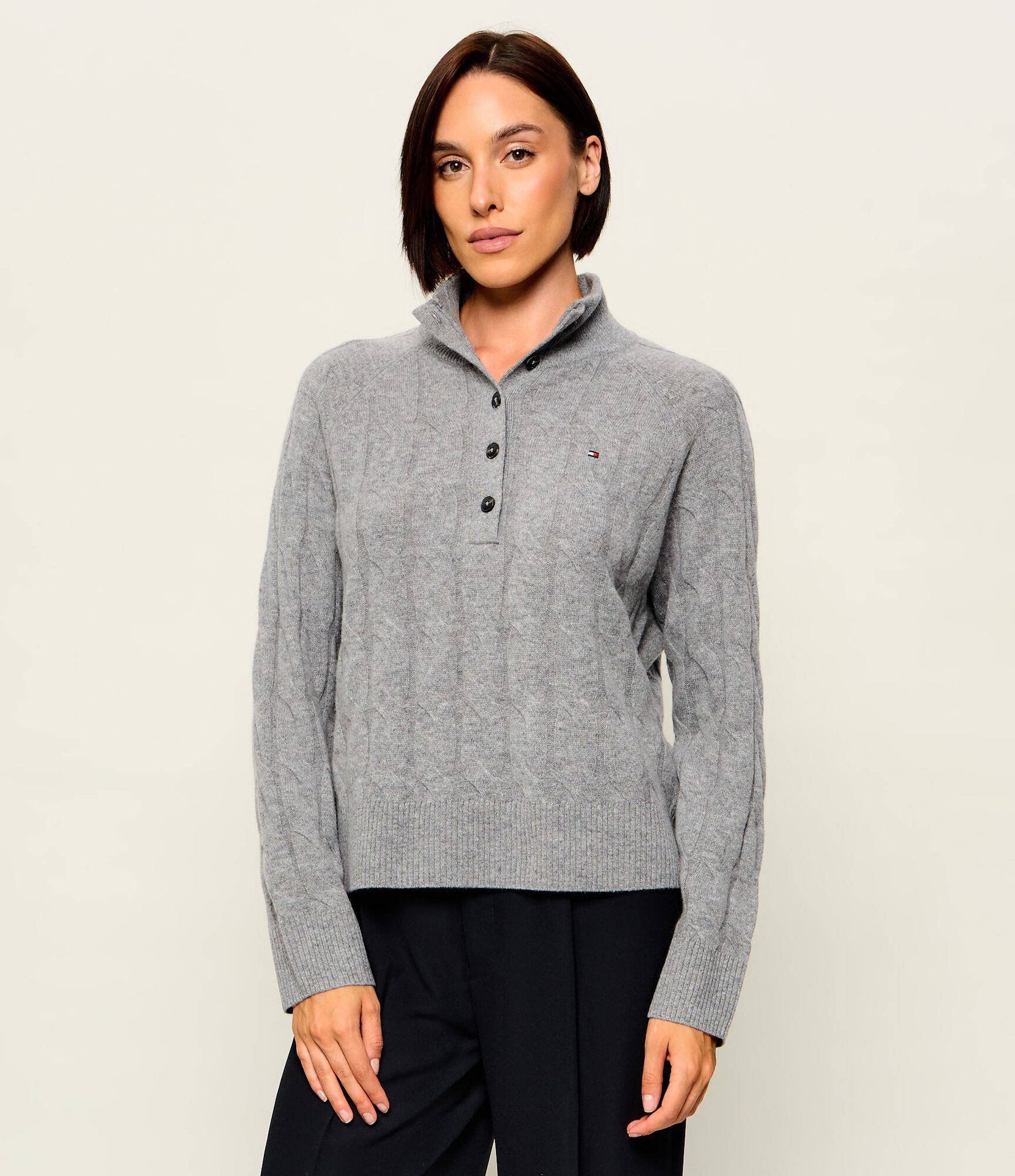 Tommy Hilfiger Wełniany półgolf Henley Relaxed fit