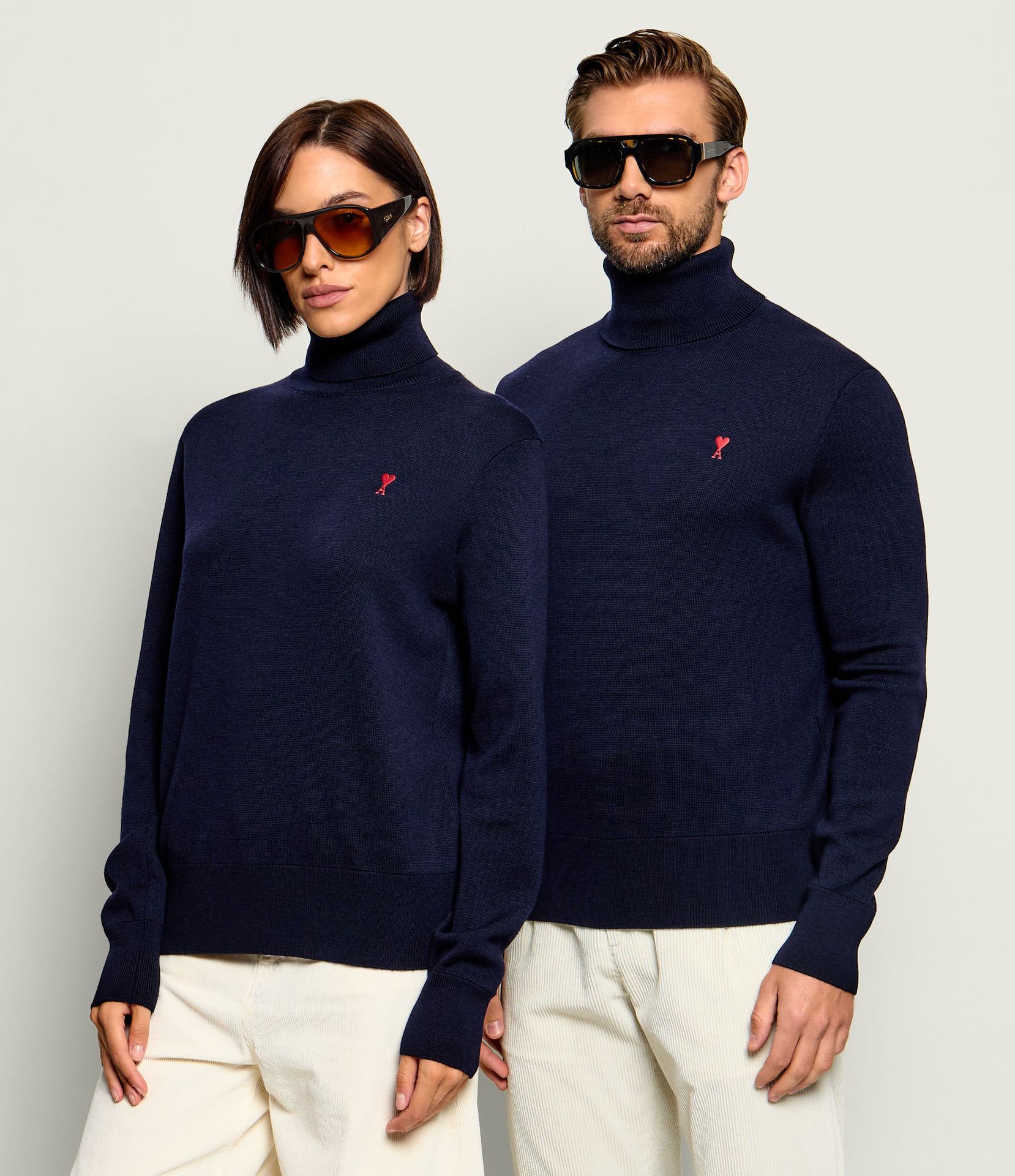 AMI Paris Wełniany golf Regular Fit