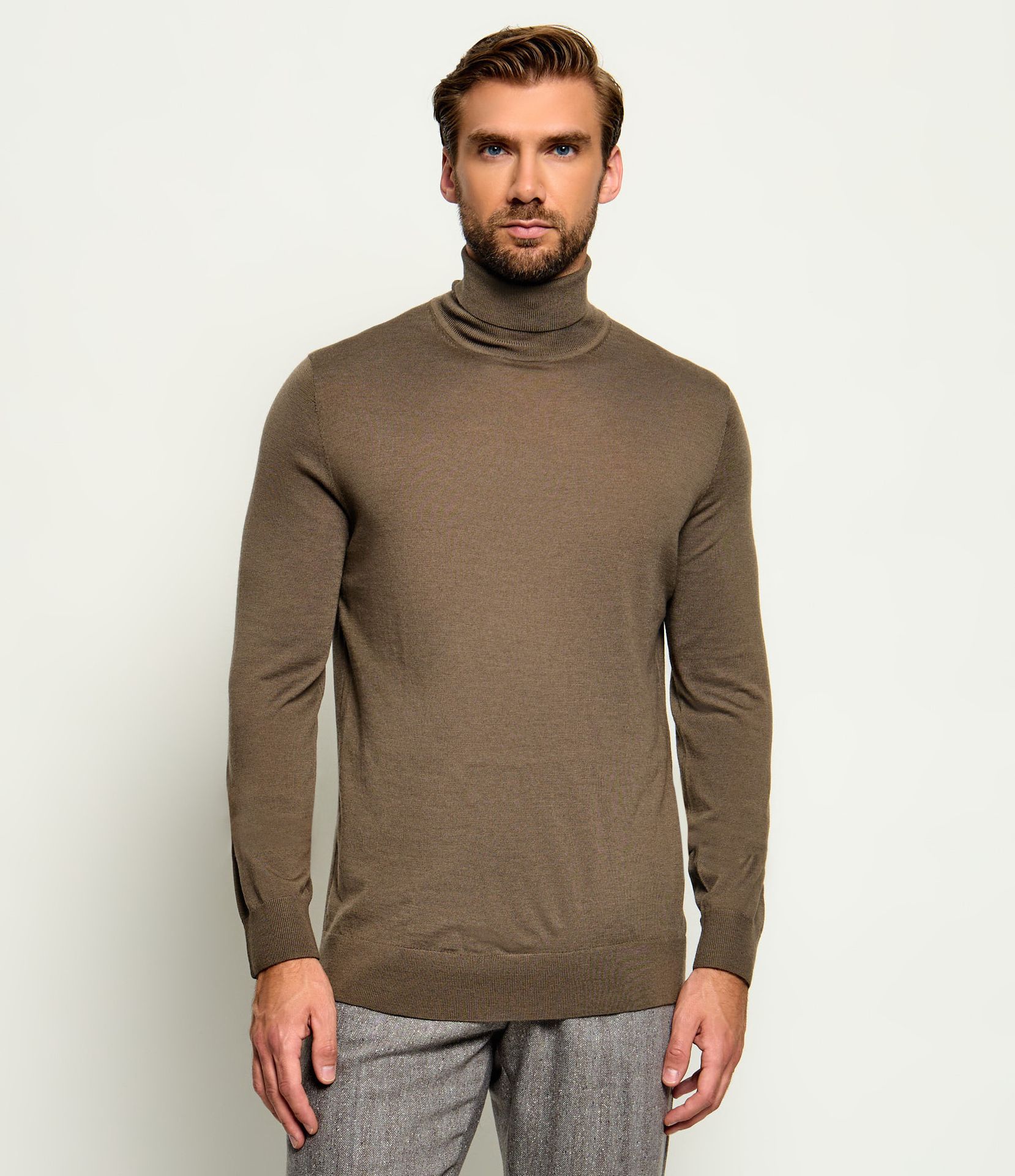 TIGER OF SWEDEN Wełniany golf Nevile Slim Fit