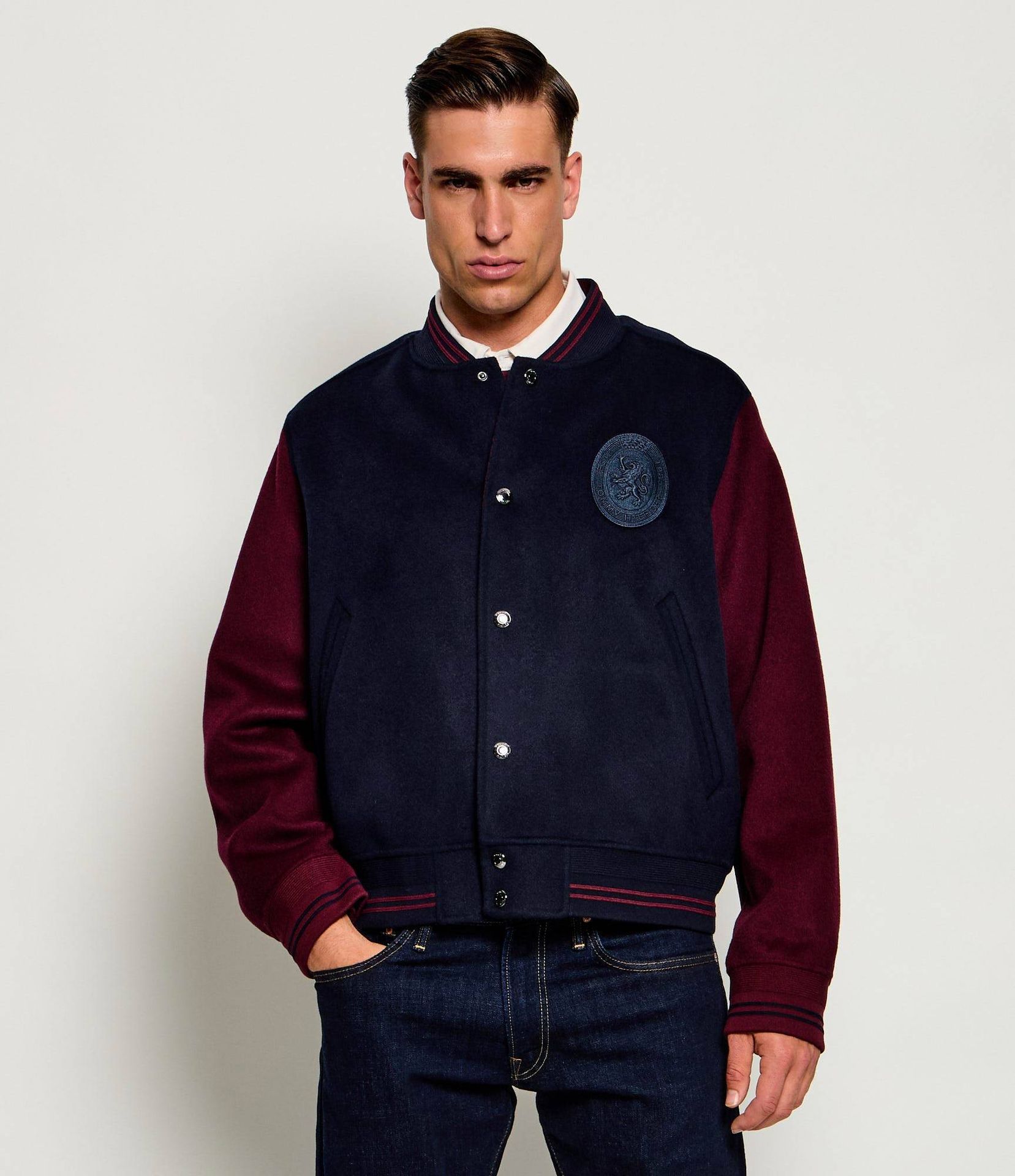 Tommy Hilfiger Wełniana kurtka bomber Regular Fit z dodatkiem kaszmiru