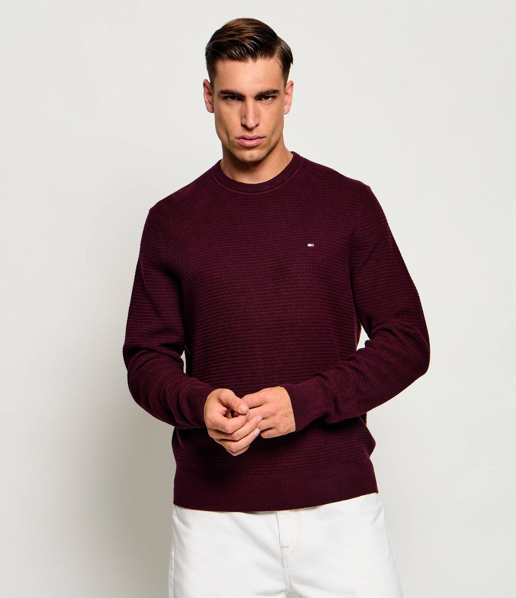 Tommy Hilfiger Sweter Regular Fit z dodatkiem kaszmiru