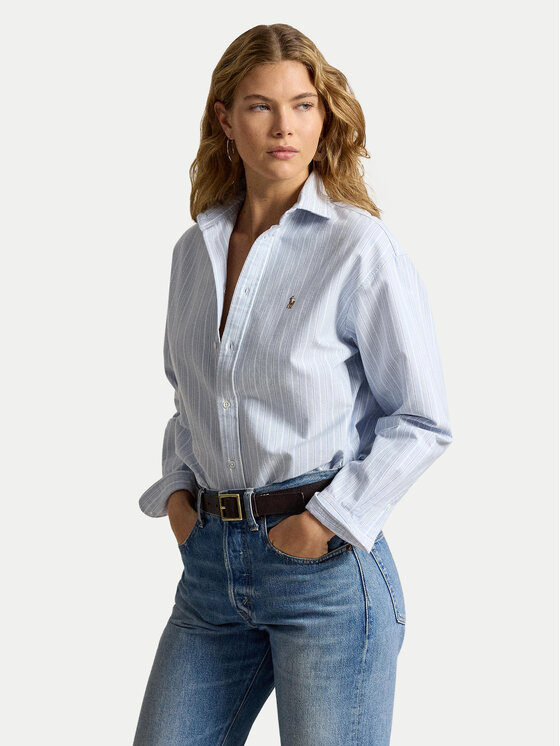 Polo Ralph Lauren Koszula 211B21507002 Niebieski jasny Relaxed Fit