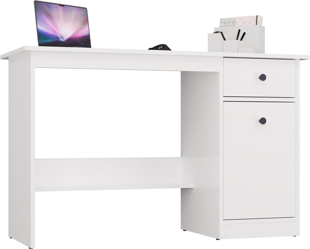 Biurko Topeshop Chester biały mat 120x45x75 cm 1 szt.
