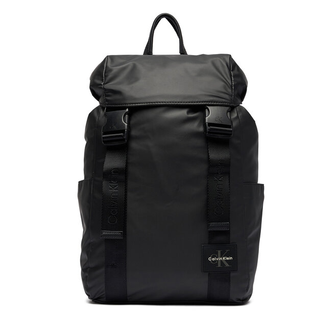 Plecak Calvin Klein Rubberized Flap Backpack LV04D3479G Czarny