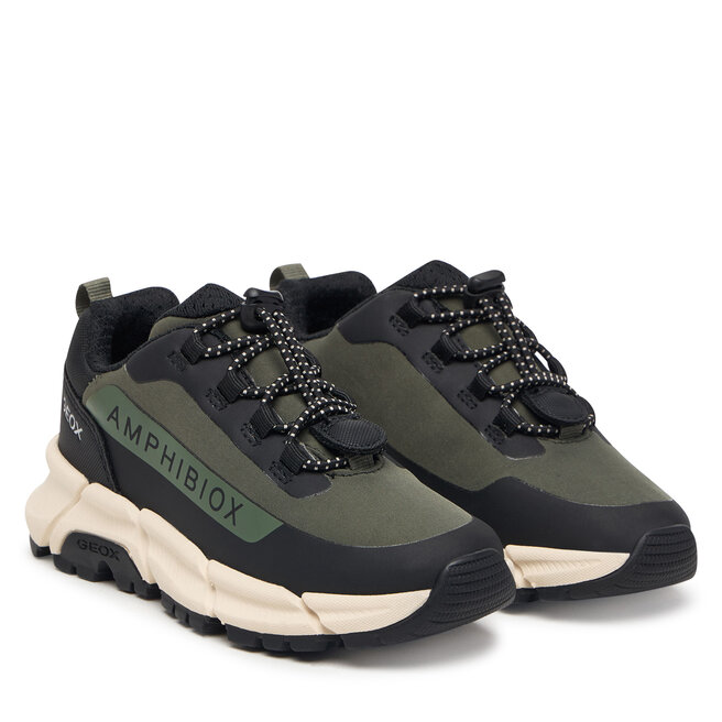 Sneakersy Geox J Flexyper Plus Boy B Abx J46LCC 0FU50 C0498 M Zielony ciemny