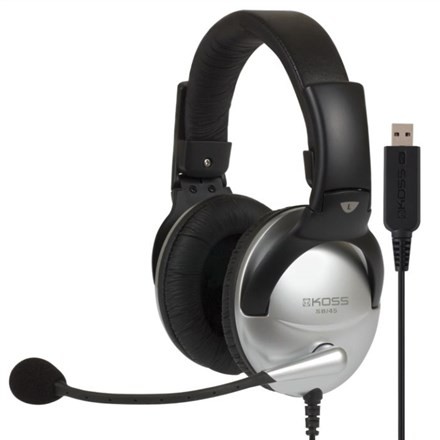 Koss SB45 USB Czarny, Srebrny