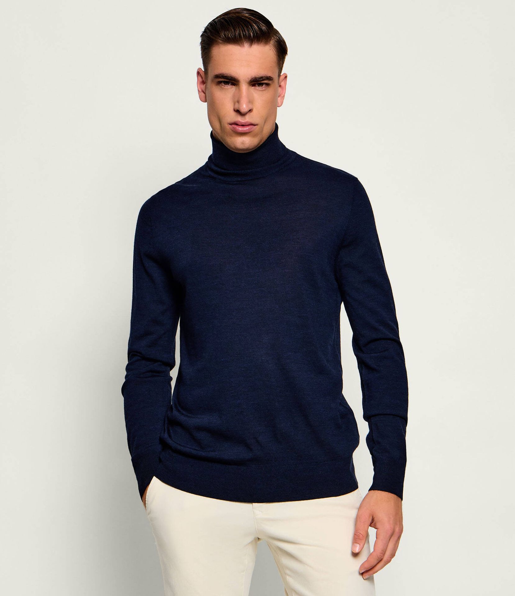 TIGER OF SWEDEN Wełniany golf Nevile Slim Fit