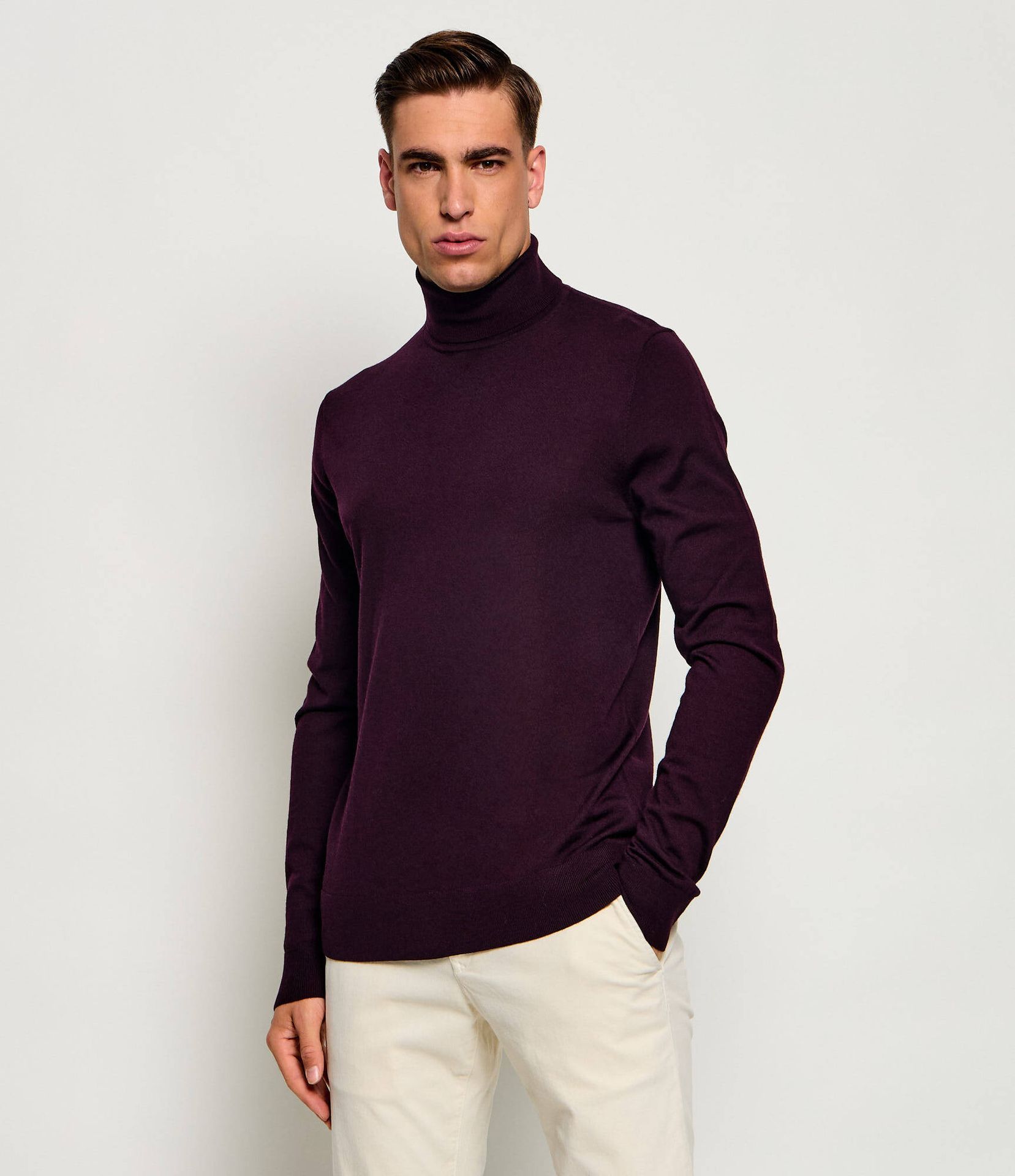 TIGER OF SWEDEN Wełniany golf Nevile Slim Fit