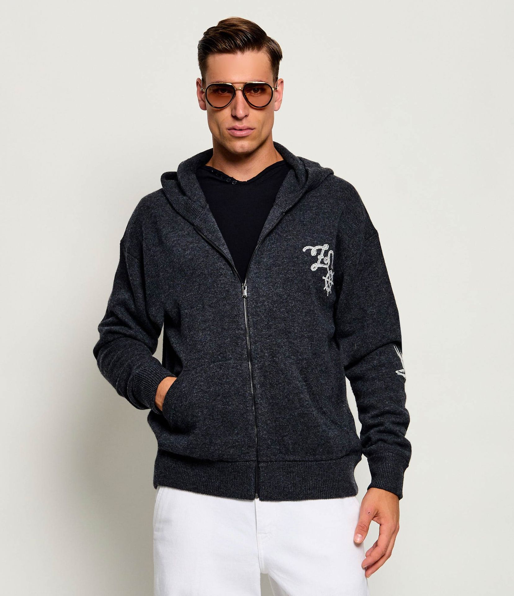 Zadig&Voltaire Wełniany sweter Camillo Relaxed fit z dodatkiem kaszmiru