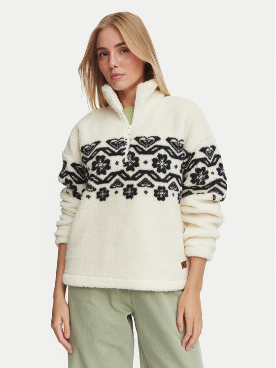 Roxy Polar ERJPF03178 Kremowy Relaxed Fit