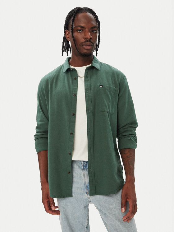 Quiksilver Koszula EQYWT04651 Zielony ciemny Regular Fit