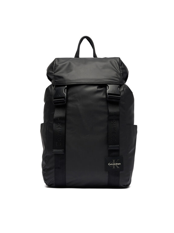 Calvin Klein Plecak Rubberized Flap Backpack LV04D3479G Czarny