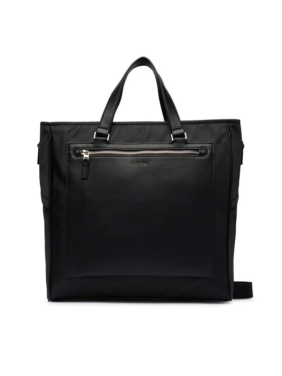Calvin Klein Torebka Ssnl Raised Logo Tote LV04D3502G Czarny