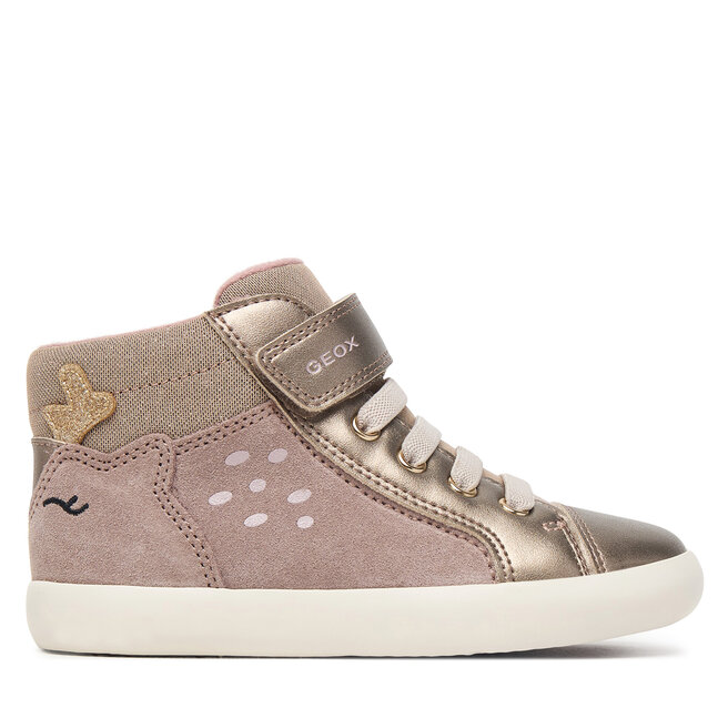 Sneakersy Geox B Gisli Girl B661MA 022NF C5005 S Beżowy ciemny