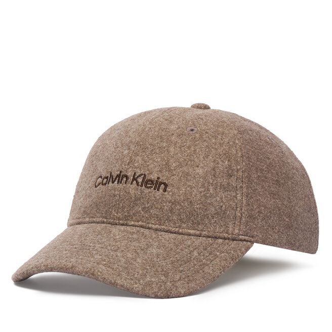 Czapka z daszkiem Calvin Klein Embroidered Titlecase Logo Felt LV04D5131G Brązowy