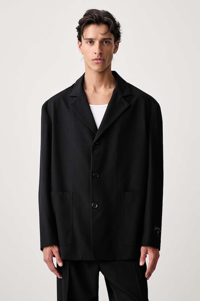 MM6 Maison Margiela marynarka jednorzędowa z wełną męska