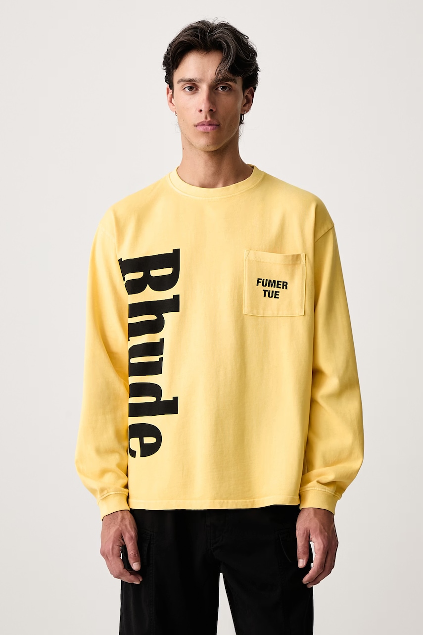 RHUDE longsleeve męski bawełniany