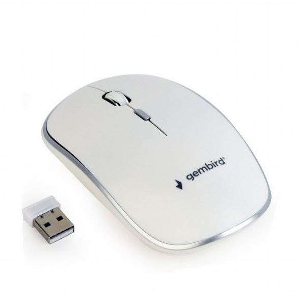 Gembird Mysz optyczna bezprzewodowa biała MUSW-4B-01-W