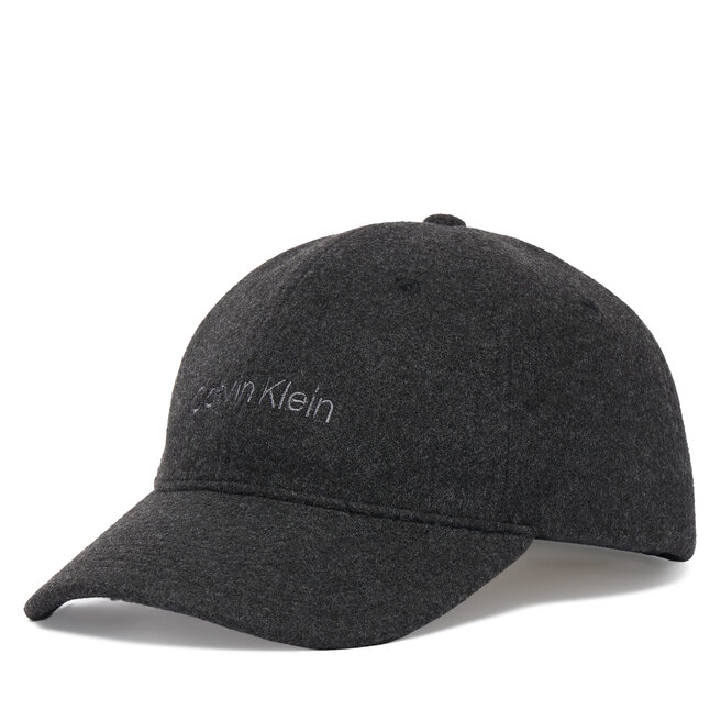 Czapka z daszkiem Calvin Klein Embroidered Titlecase Logo Felt LV04D5131G Czarny