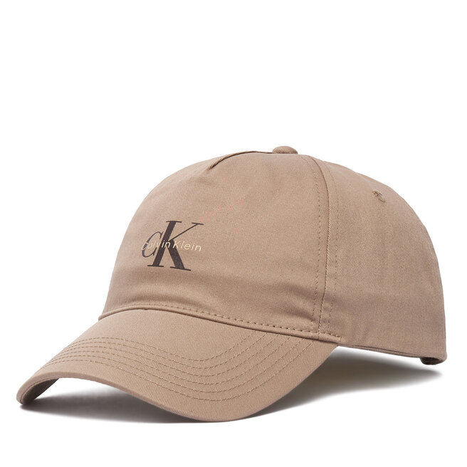 Czapka z daszkiem Calvin Klein Monologo Printed Baseball Cap LV04G5032G Beżowy