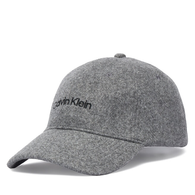 Czapka z daszkiem Calvin Klein Embroidered Titlecase Logo Felt LV04D5131G Szary