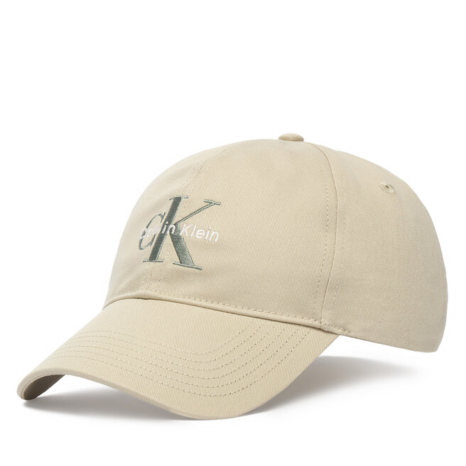 Czapka z daszkiem Calvin Klein Monologo Embroidery Baseball Cap LV04G5004G Beżowy