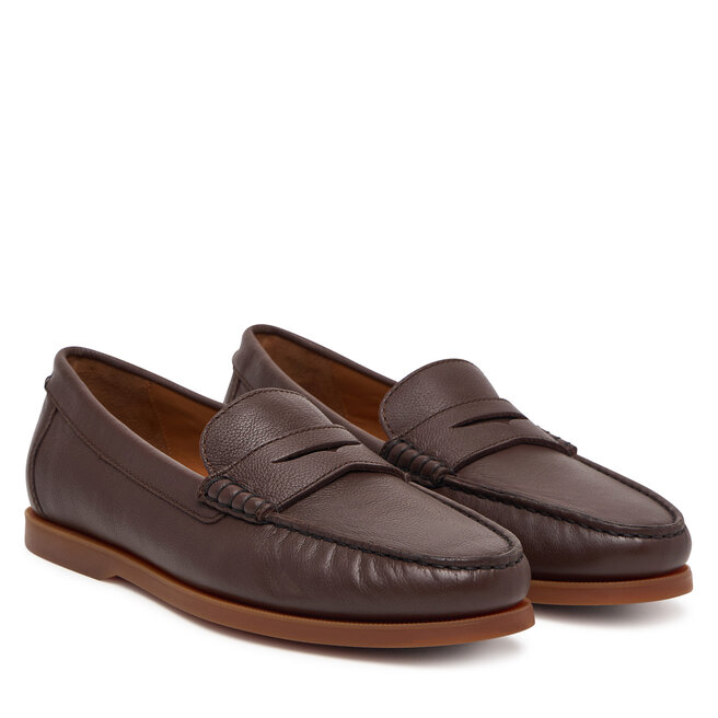 Mokasyny Polo Ralph Lauren Merton Penny 803P15850002 Brązowy ciemny