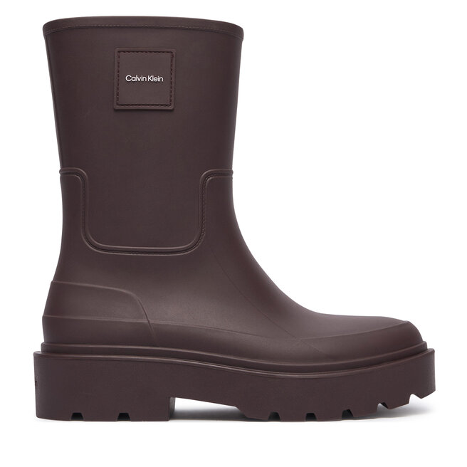 Kalosze Calvin Klein Rainboot Rubber HW0HW03179 Brązowy ciemny