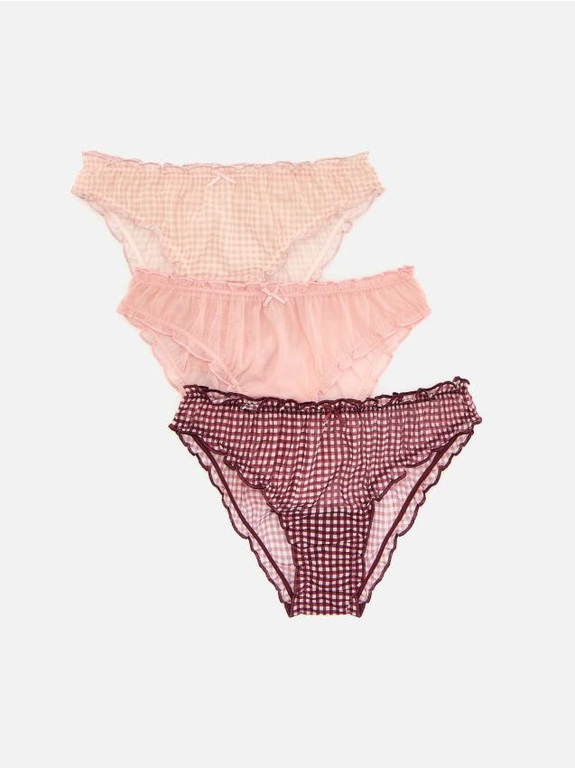Reserved - Majtki figi 3 pack - brudny róż