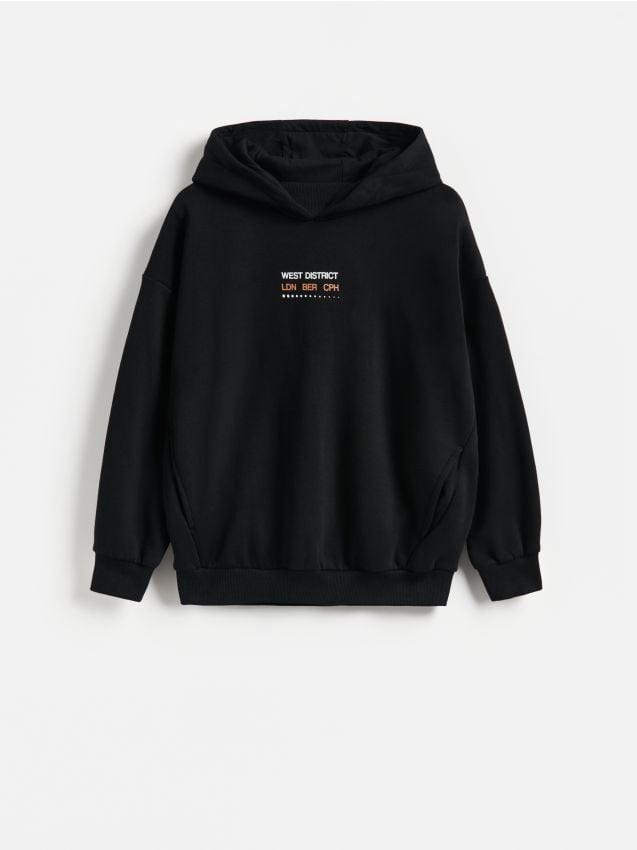 Reserved - Bluza z bawełną - czarny