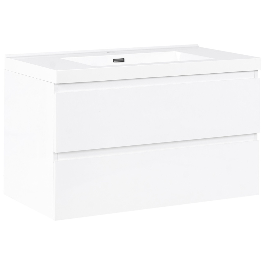 Szafka łazienkowa wisząca z umywalką TOTA 90 cm Biały B669985