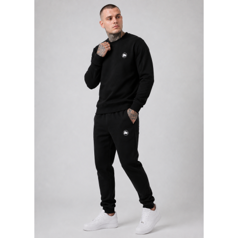 Bawełniany Dres Sportowy WarHouse Logo Komplet Black
