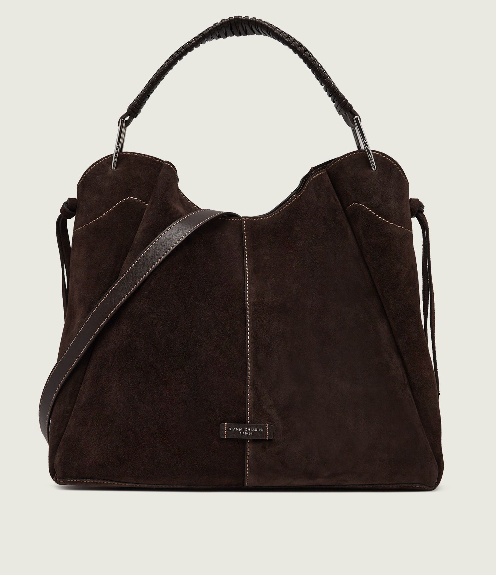 GIANNI CHIARINI Shopperka + saszetka Era zamsz