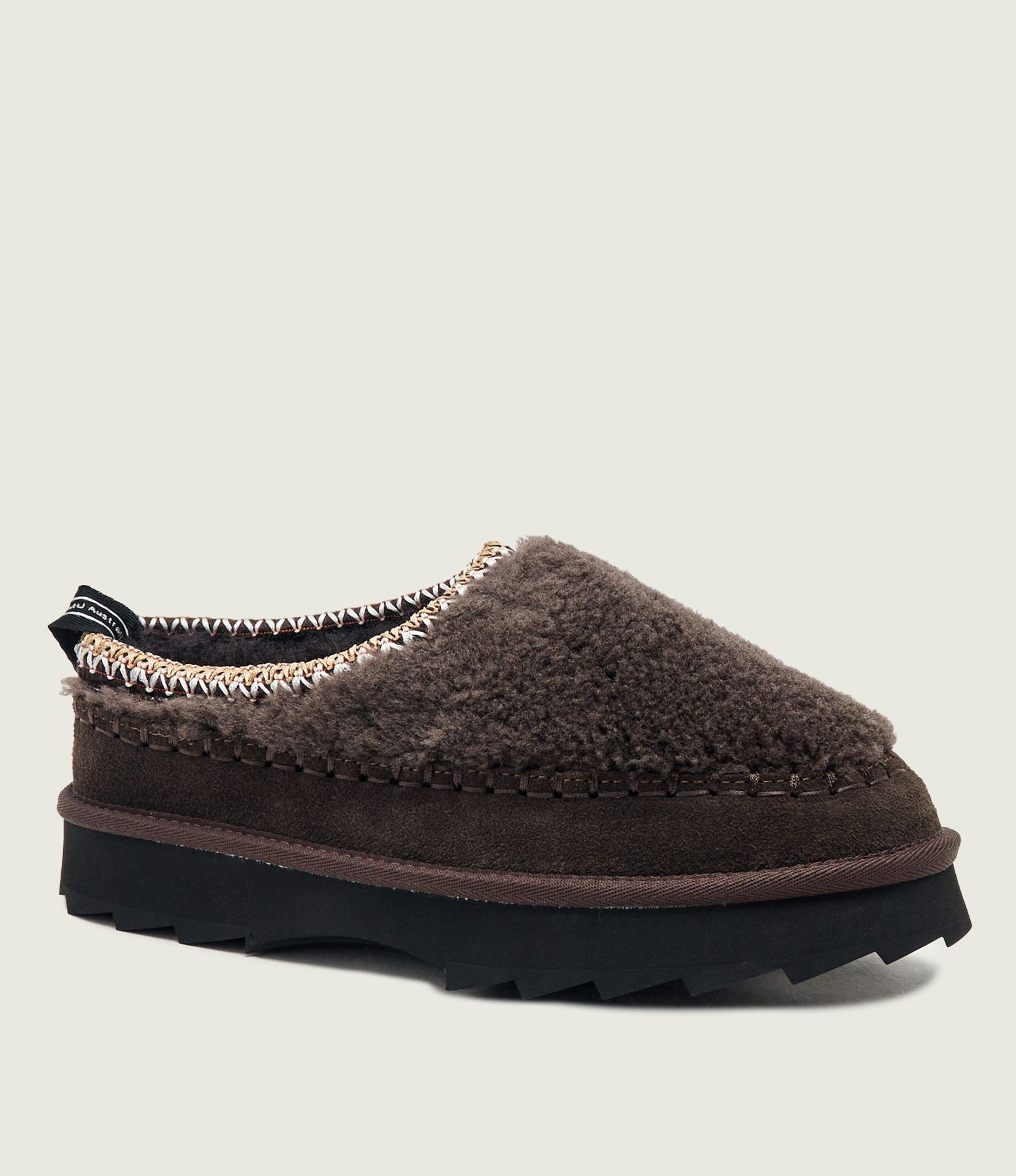 EMU Australia Mule Sharky Adventure Scuff Teddy zamsz shearling z dodatkiem wełny