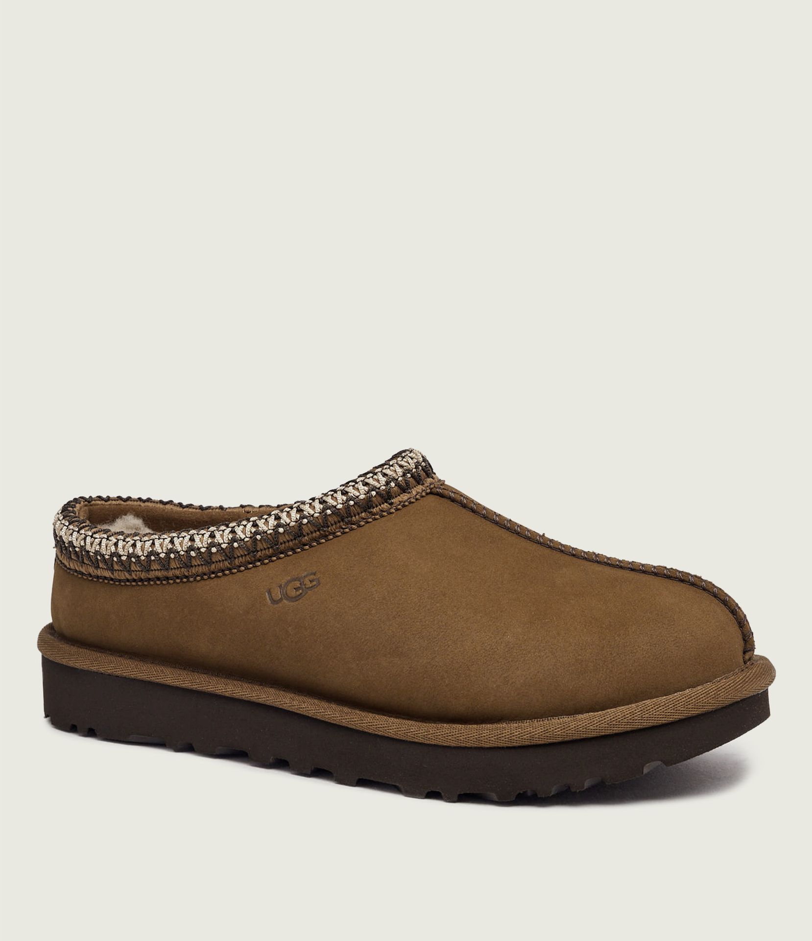 UGG Skórzane mule W Tasman Nubuck z dodatkiem wełny