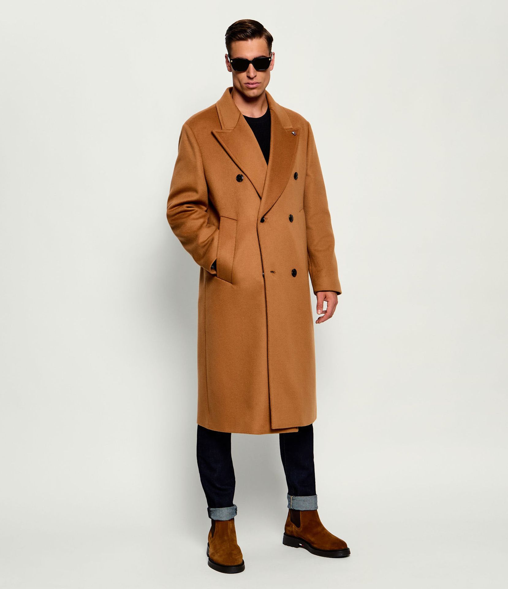 Tommy Hilfiger Wełniany płaszcz