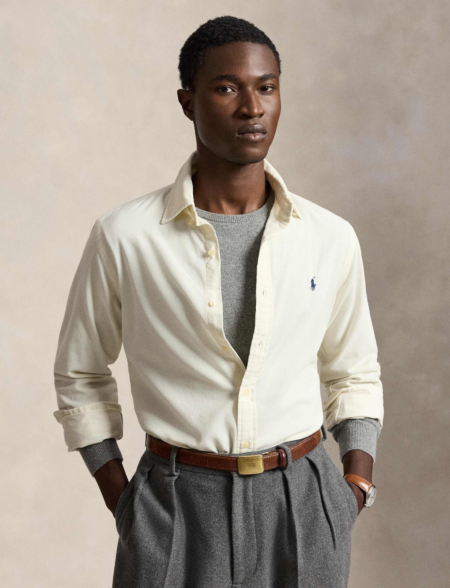 POLO RALPH LAUREN Koszula Custom fit sztruks