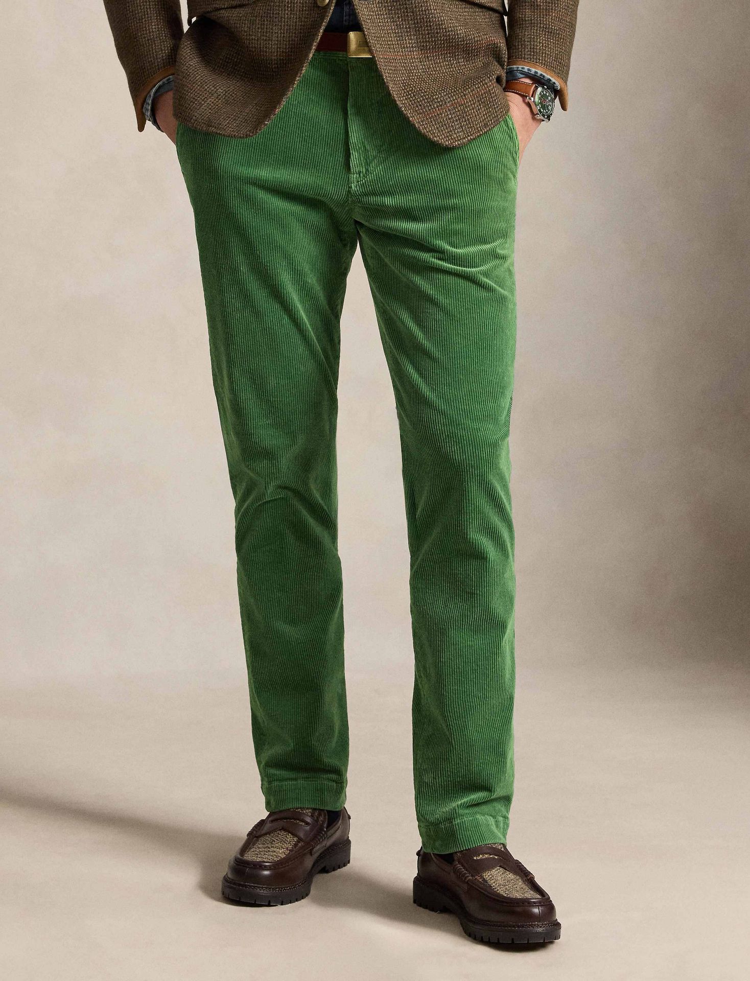 POLO RALPH LAUREN Spodnie chino Straight fit sztruks