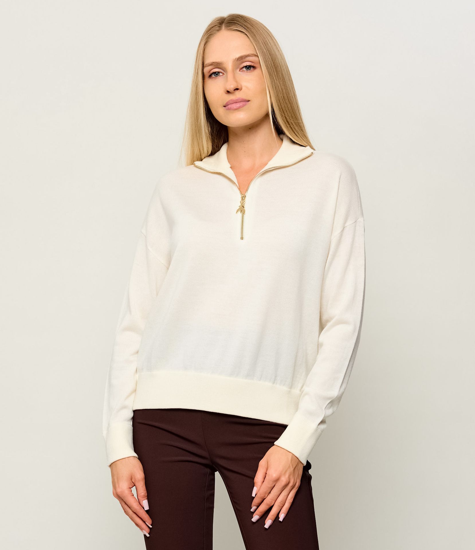 Patrizia Pepe Wełniany sweter Regular Fit