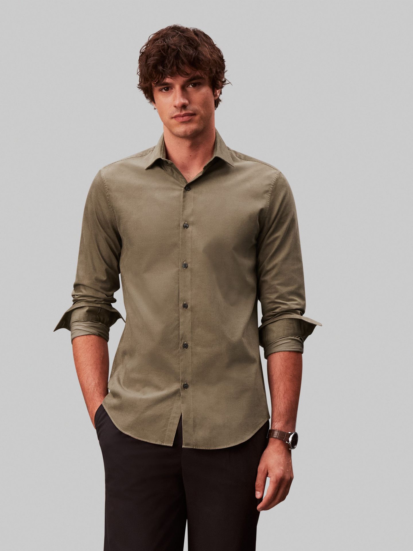 Calvin Klein Koszula Slim Fit sztruks