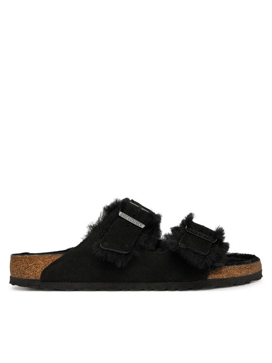 Birkenstock Klapki Arizona Shearling 752661 Czarny