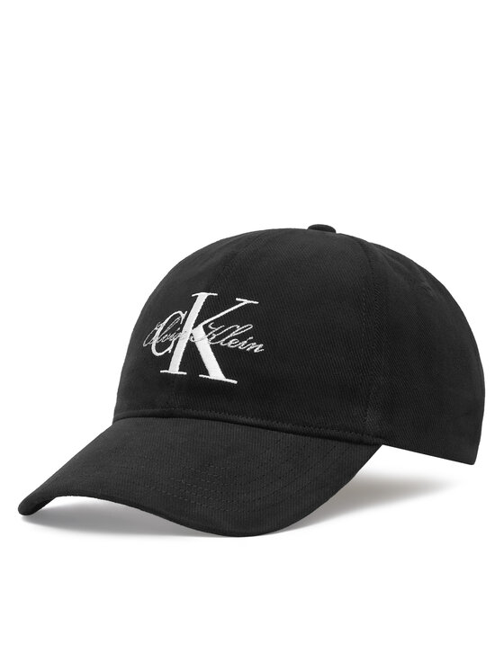 Calvin Klein Czapka z daszkiem Lurex Graphic Script Monologo Ca LV04F5115G Czarny