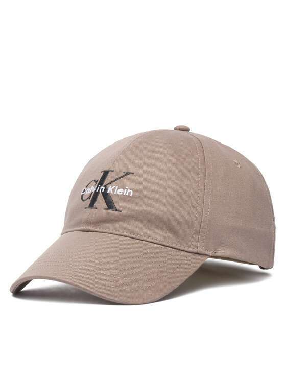 Calvin Klein Czapka z daszkiem Monologo Embroidery Baseball Cap LV04G5004G Beżowy