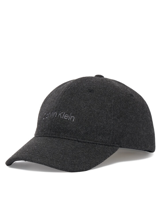Calvin Klein Czapka z daszkiem Embroidered Titlecase Logo Felt LV04D5131G Czarny