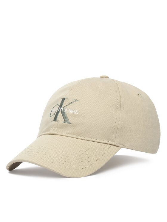 Calvin Klein Czapka z daszkiem Monologo Embroidery Baseball Cap LV04G5004G Beżowy