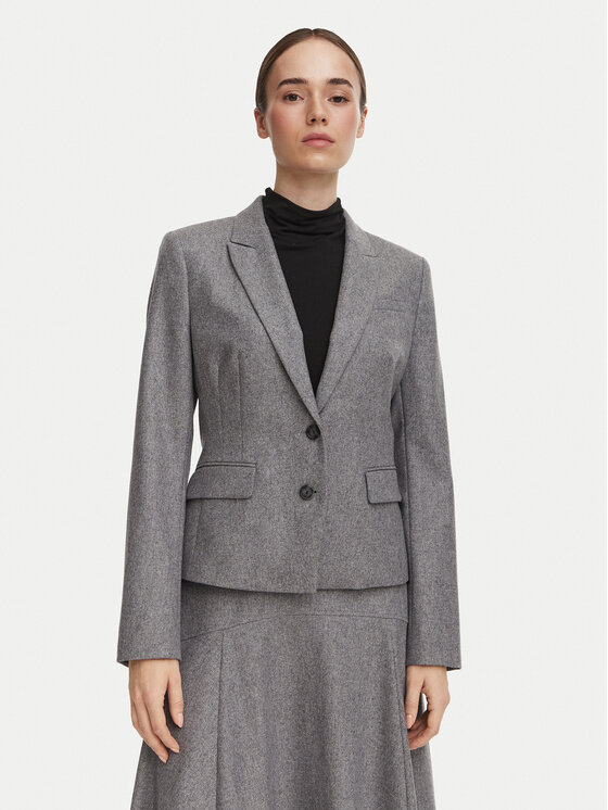 BOSS Marynarka Jia18 50567167 Szary Slim Fit