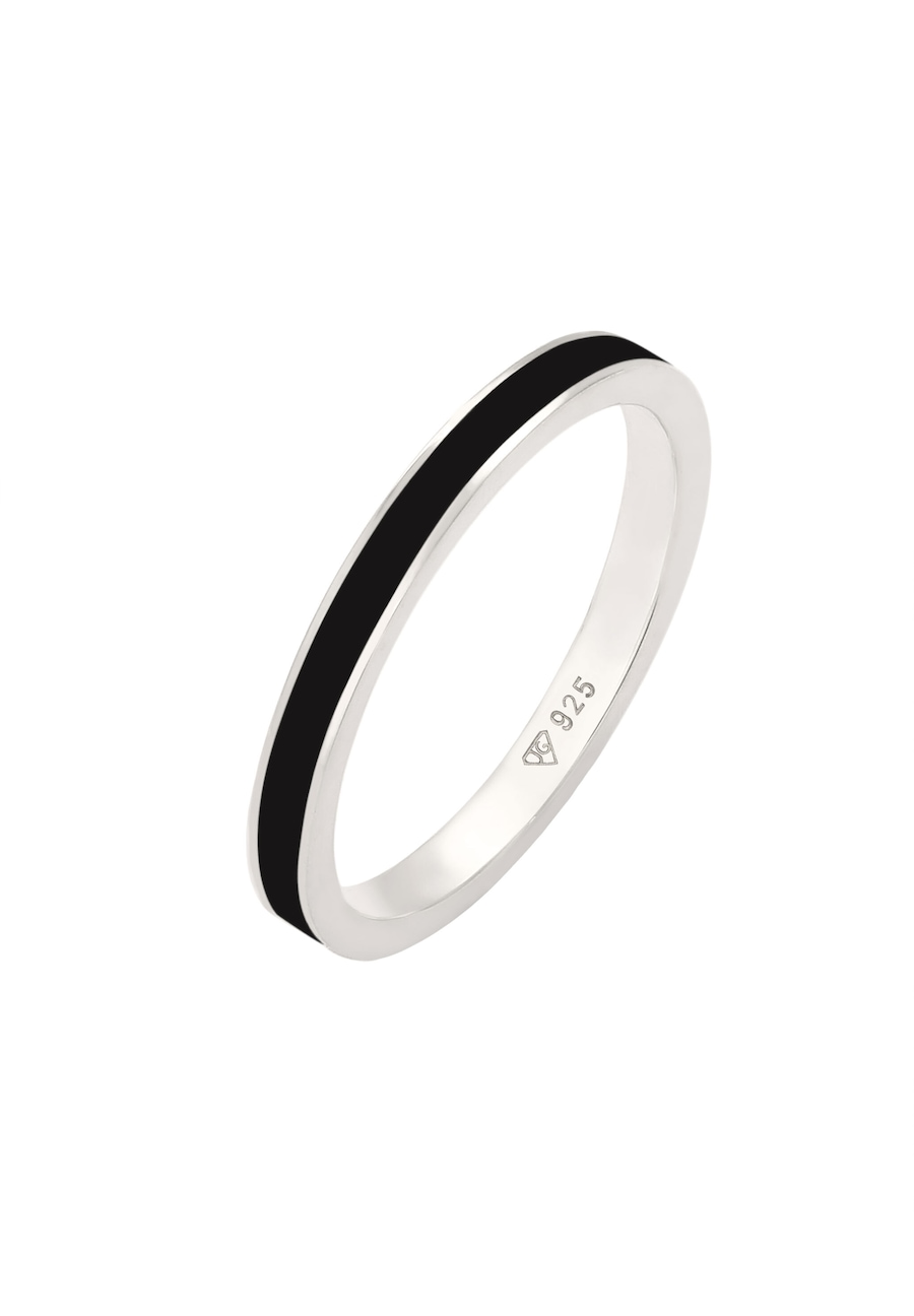 Elli Stapelring Basic Emaille 925 Silber Pierścionki 1 ct Damski